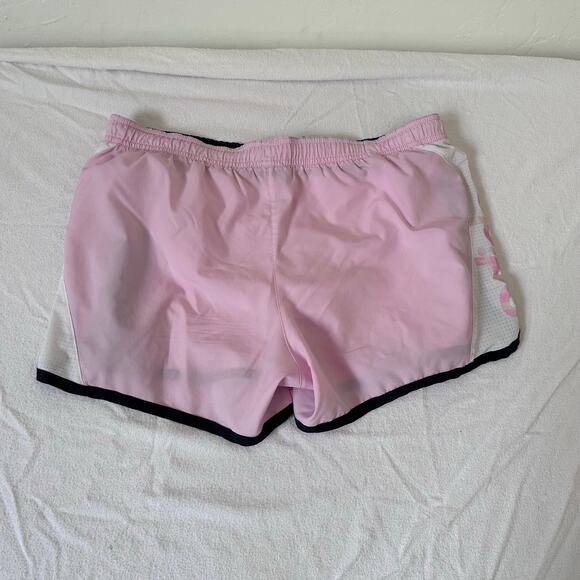 Adidas Princess Shorts Medium Pink Black Womens Performance Training Gym Running - Picture 3 of 5